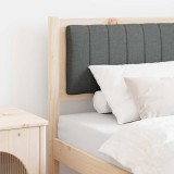 vidaXL Tăblie tapițată Maro 75 cm Lemn de pin masiv și stofă 879095