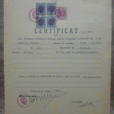 Certificat cetatenie romana// Calarasi, Ialomita, 1948