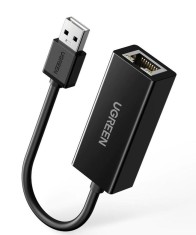 ADAPTOR RETEA Ugreen, &quot;CR110&quot; USB 2.0 to RJ-45 10/100 Mbps Adapter, LED, negru &quot;20254&quot; (timbru verde 0.18 lei) - 6957303822546