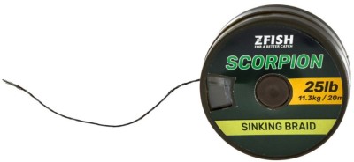 Fir Textil Zfish Scorpion Sinking Braid, Brown Camouflage, 11.3kg, 25lb, 10m foto