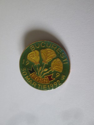 Insigna FDSN 1 an 1992-1993 foto