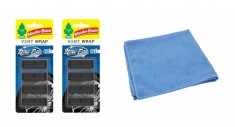 Odorizant auto Wunder- Baum Vent 2 Pack New Car si Laveta Microfibra 30x40cm foto