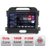 Navigatie Kia Sportage 2010- Edotec Kit-325 8 core QLED 2K 16+512 360 Android Waze USB Navigatie Internet Youtube Radio CarStore Technology