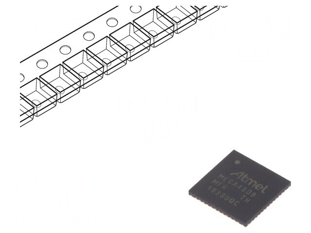 Microcontroler AVR UQFN48 cu Interfață I2C, SPI, UPDI, USART x4