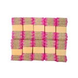 Accesorii creatie - panza iuta, 4cm x 2m, diverse modele, margine color, set 10 buc, Colorarte