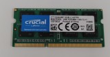 Memorie RAM Laptop, Crucial, 8GB, 2Rx8, DDR3L, PC3L-12800S, 1600MHz, 1.35V, CT102464BF160B.C16FPR, CL11, Non-ECC, SODIMM, 204 pini