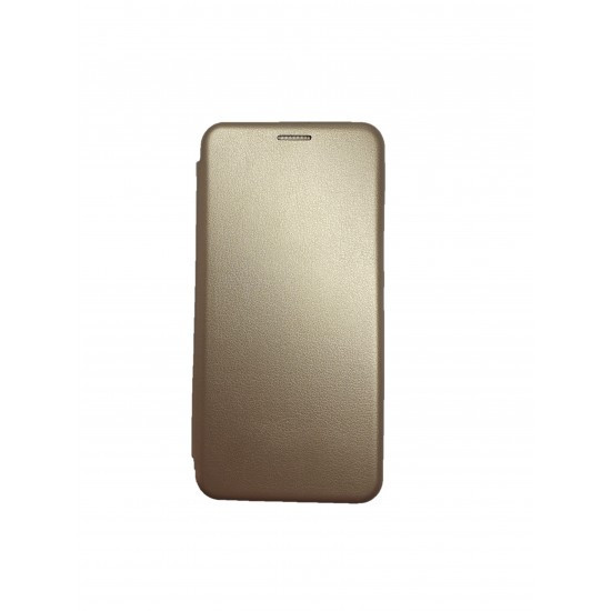Husa Flip Cover Magnetic compatibila cu Samsung Galaxy A71, Gold