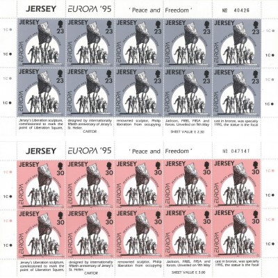 |Jersey, minicoli, Europa CEPT, 1995, MNH foto