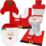 Set decor baie Craciun cu covoras si huse WC Ruhhy