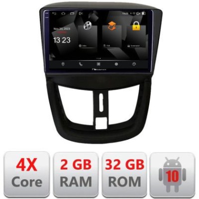 Navigatie Peugeot 207 5230-PE01 Android Ecran 720P Quad Core 2+32 carplay android auto CarStore Technology foto
