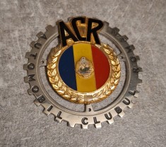 PLACHETA AUTO - ACR - AUTOMOBIL CLUBUL ROMAN - EMAIL - EMBLEMA A.C.R. - COMUNISM