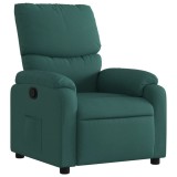 Cumpara ieftin Fotoliu rabatabil, verde inchis, material textil