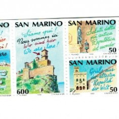 San Marino 1990 - turism, carnet filatelic neuzat