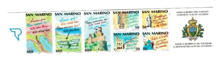 San Marino 1990 - turism, carnet filatelic neuzat