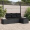 vidaXL Set de canapele pentru grădină 4 pcs Negru Rattan poli 3347013