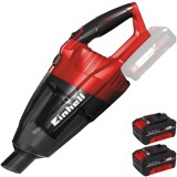 Einhell TE-VC 18 Li PXC + Twinpack - Aspirator 42 mbar + Set 2 acumulatori Li-Ion 18 V 4 Ah