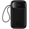 Baterie Externa Baseus Qpow2, 10000mAh, 22.5W, QC + PD, 1 x Lightning - 1 x USB-A - 2 x USB-C, Neagra P10055003113-00