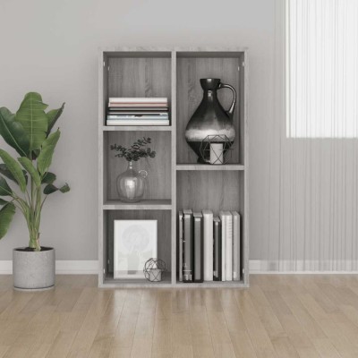 vidaXL Bibliotecă/Servantă, gri sonoma, 50x25x80 cm, lemn prelucrat foto