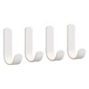 Set 10 carlige adezive Dongda, 7.5 x 2 x 3 cm, otel inoxidabil, alb