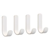 Cumpara ieftin Set 10 carlige adezive Dongda, 7.5 x 2 x 3 cm, otel inoxidabil, alb