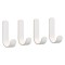 Set 10 carlige adezive Dongda, 7.5 x 2 x 3 cm, otel inoxidabil, alb