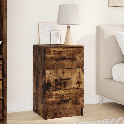 vidaXL Dulap de noapte Stejar afumat 38 x 38 x 66 cm Lemn compozit foto