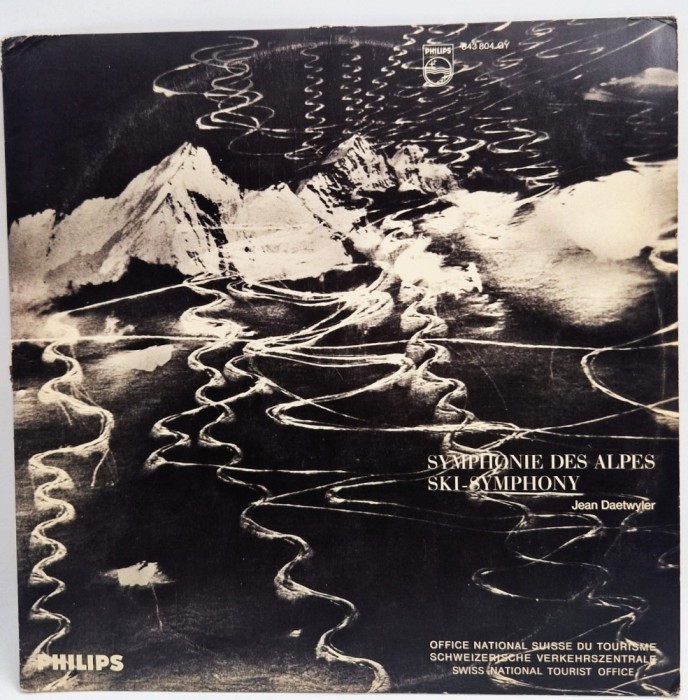 Jean Daetwyler &lrm;&ndash; Symphonie Des Alpes Ski-Symphony NM / VG+ vinil Lp disc Philips Elvetia muzica clasica contemporana