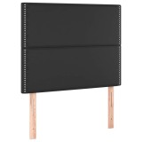 Cumpara ieftin Tablie de pat neagra 100x5x118/128 cm piele ecologica