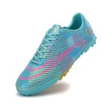 Ghete de fotbal copii Sky Wing 9703, cusute in varf, pentru teren sintetic, verde 35, 32 - 34, 36