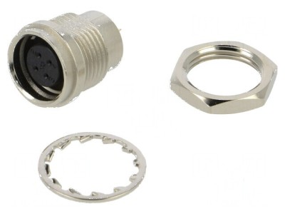 Conector circular HR25 PIN 4 soclu mamă drept foto