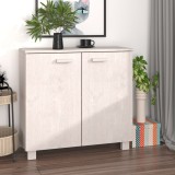 Cumpara ieftin Dulap &bdquo;HAMAR&rdquo;, alb, 85x35x80 cm, lemn masiv de pin