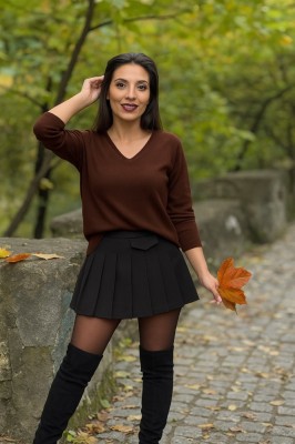 Bluza dama maro in anchior foto