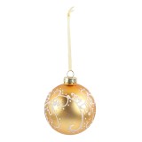Glob de Craciun, auriu, 66780002, 8 cm, sticla, rotund