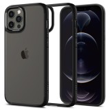 Husa Plastic - TPU Spigen ULTRA HYBRID pentru Apple iPhone 12 Pro Max, Neagra Transparenta ACS01619