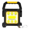 Lanterna LED COB, 1000 lumeni, Powerbank 2400mAh, Panou Solar, USB, ABS, Negru/Argintiu, Camping, Pescuit, Urgenta