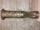 Vaza confectionata dinr-un obuz, trench art datata 10 iunie 1930 ,de colectie