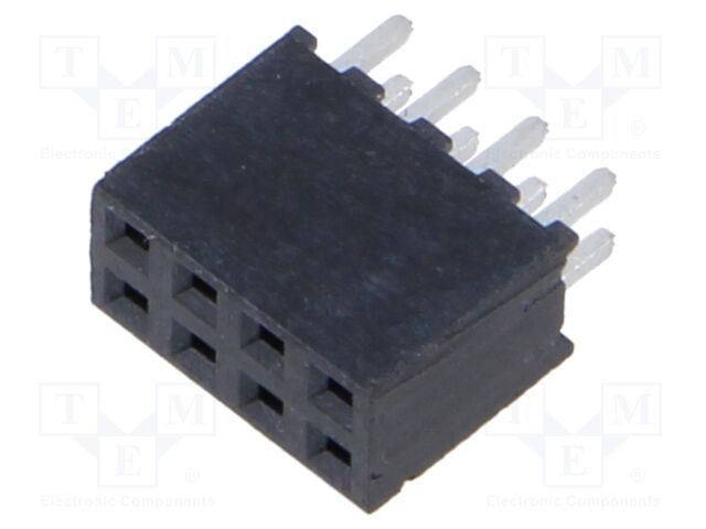 Conector şiruri pini mamă 8 pini 2mm aurit THT soclu drept SAMTEC