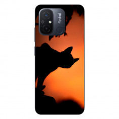 Husa compatibila cu Xiaomi Redmi 12C Silicon Gel Tpu Model Halloween Pisica Neagra