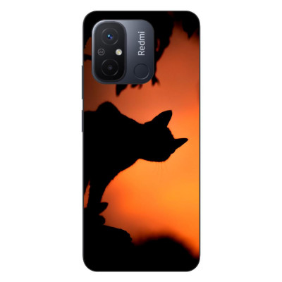 Husa compatibila cu Xiaomi Redmi 12C Silicon Gel Tpu Model Halloween Pisica Neagra foto