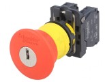 Comutator de siguranță cu cheie 22mm 2 NC NO