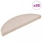 vidaXL Covorașe scări, 30 buc., 56x17x3 cm, semirotunde, gri taupe 3365739