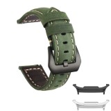 Curea piele naturala, compatibila Samsung Galaxy Watch8 Classic 46mm, Forest Green