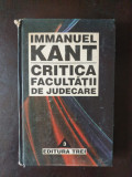 Immanuel Kant - Critica facultatii de judecare