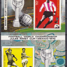 DB1 Fotbal Mexico 1970 Yemen 2 SS MNH NDT Cupa Jules Rimet