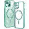 Husa premium iPhone 13 Techsuit Luxury Glitter MagSafe, verde deschis