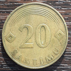 (M2494) MONEDA LETONIA - 20 SANTIMU 1992, PRE-EURO