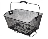 Cos Bicicleta Spate Negru Metalic 39x28x19 cm