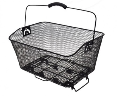 Cos spate negru, grilaj metalic, d. 39 x 28 x 19 cm Cod:AWR1962 foto