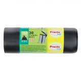 Saci Gunoi Practic Bags, 30 Pungi, Capacitate 35L, 50x60 cm, Negru, Oem