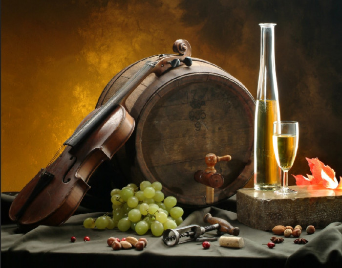 Fototapet autocolant Vioara si vin, 350 x 250 cm